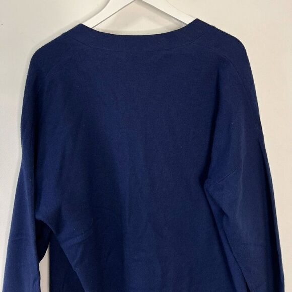 NEW Sies Marjan Marion Blue 100% Wool Cut Out Long Line Cardigan - Picture 7 of 11